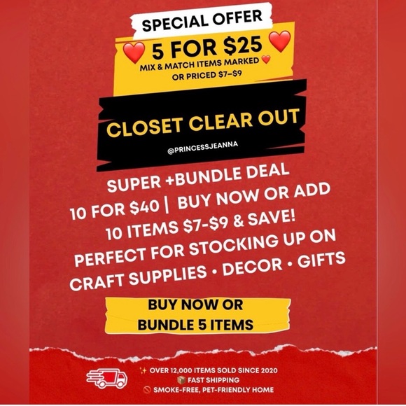 ❤️5/$25 +Bundle Sale | Buy Now or Add 5 items $7-$9 & Save! See Flyer - Picture 2 of 6